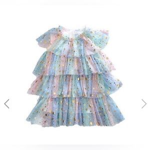 Super Cute! Lola + The Boys PASTEL STARS DRESS - Brand New!